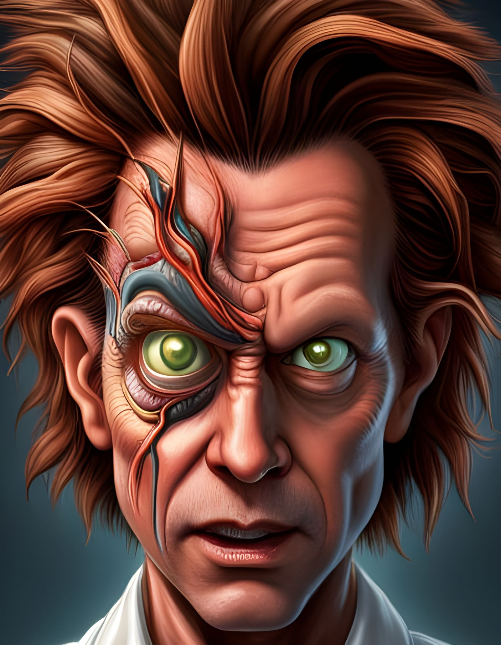 Eerie Lab Scene: Mad Scientist at Work