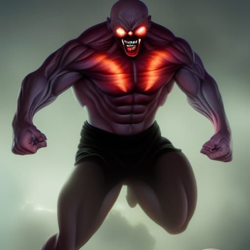 Hyperrealistic Werewolf Portrait in Biopunk Fantasycore Styl...