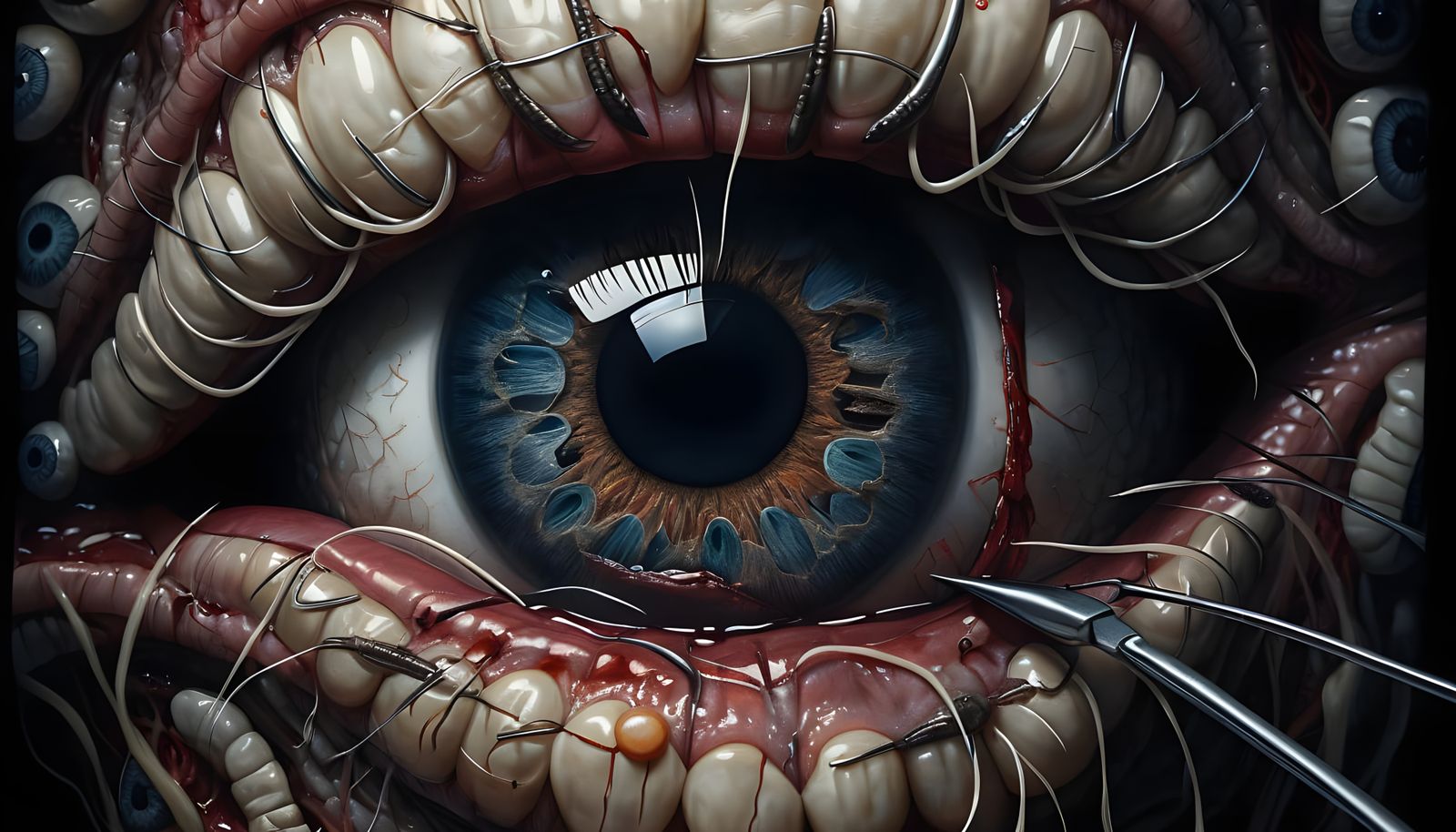 Anatomic Dissection: Sinister Technical Drawing
