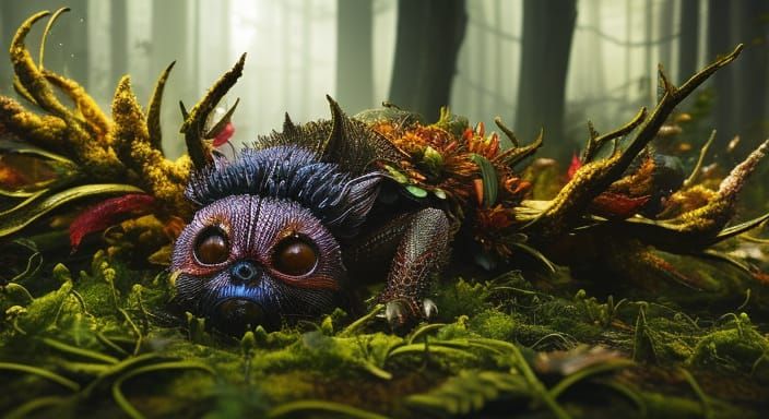 Sci-Fi Horror Dog Skull with Energetic Fields