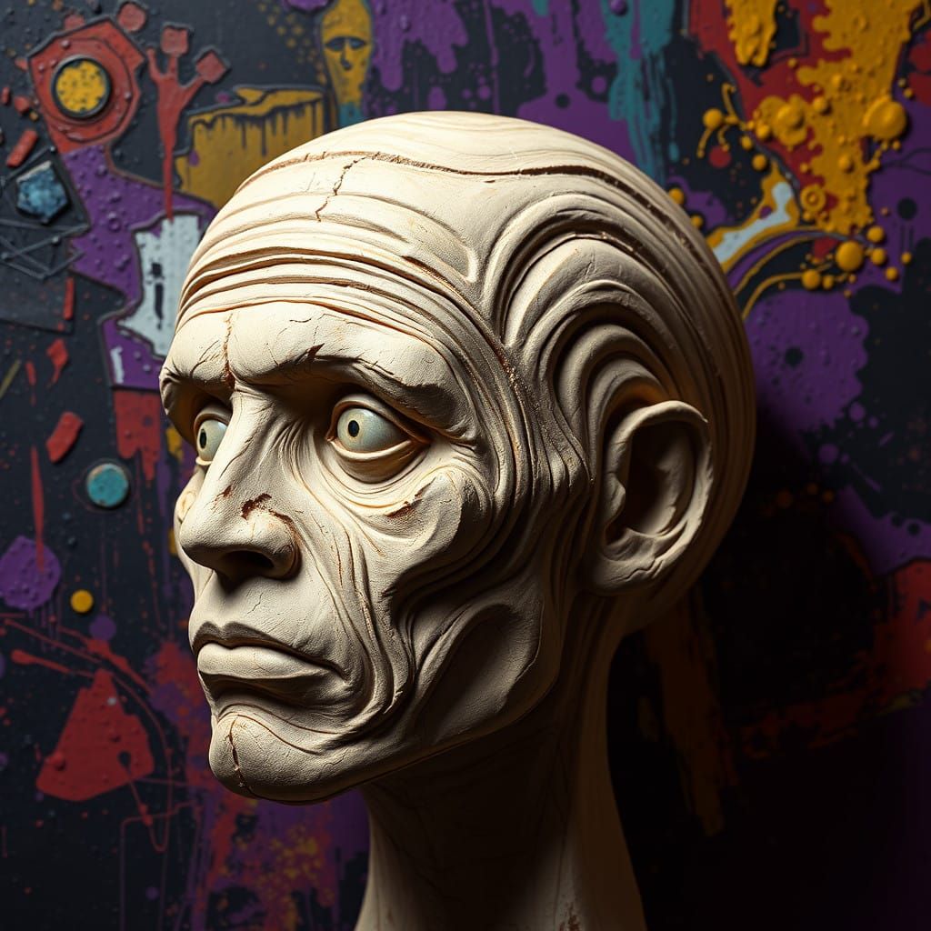 Timeless Clay Masterpiece in Dark Fantasy Style