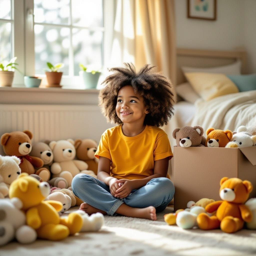 Girl Sorting Toys: Pixar-Inspired Spring Declutter