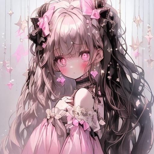 Gothic Pastel Arabian Beauty in Anime Style