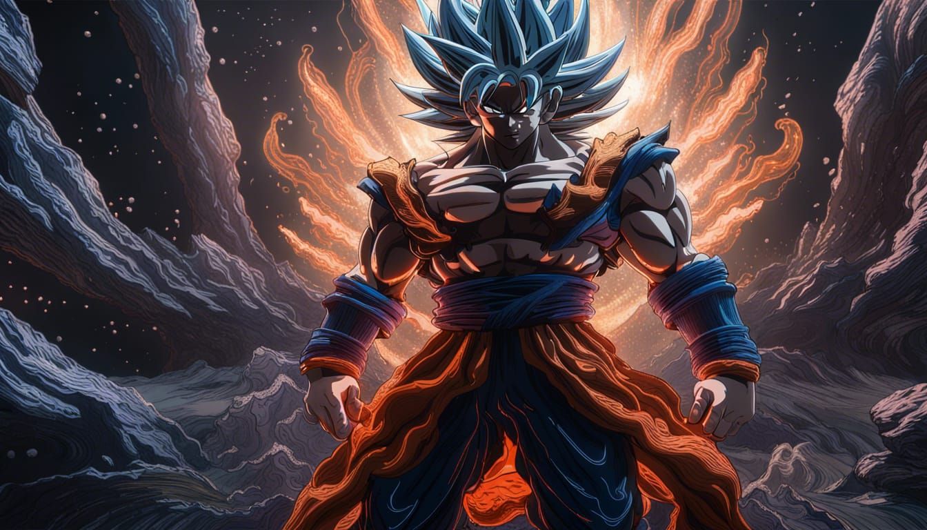 Goku Ultra Instinct: Hyperdetailed 3D Render