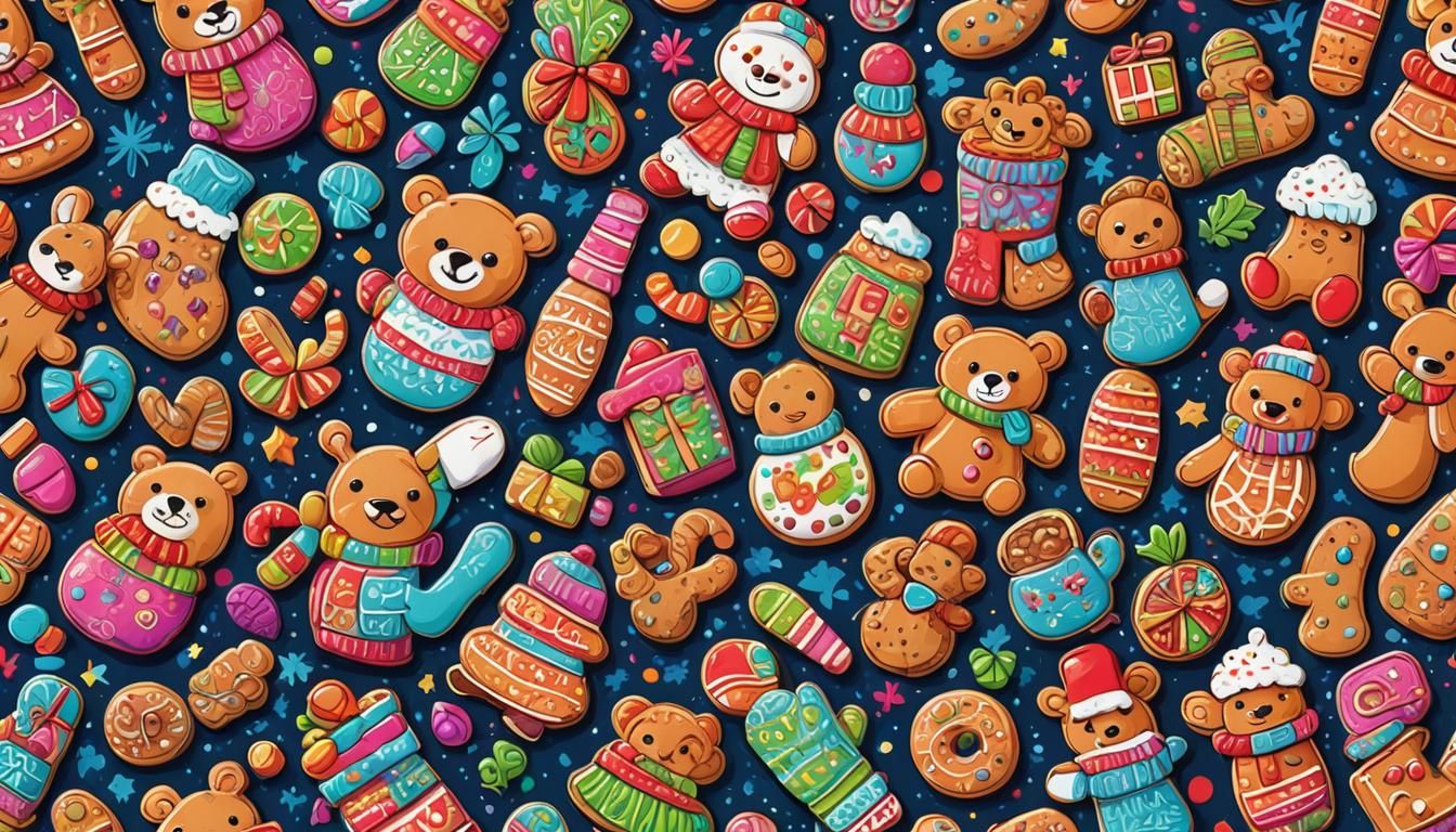 Vibrant Noel Scene in Whimsical Graffiti Style