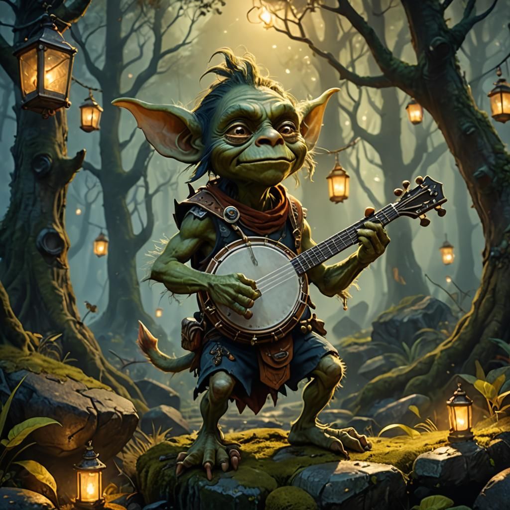 Goblin's Banjo Serenade in Misty Forest