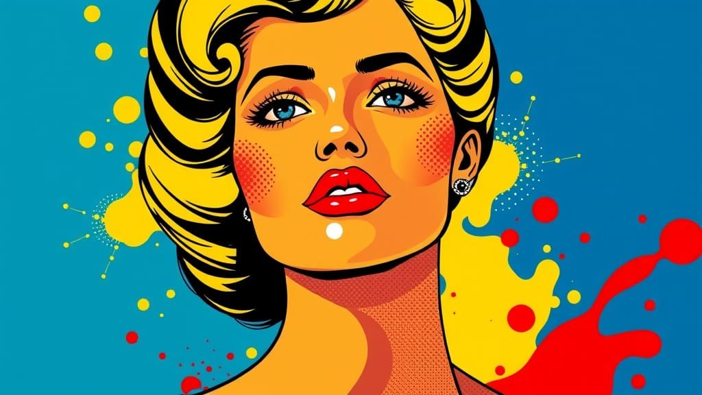 Geometric Pop Art Portrait of a Stunning Woman