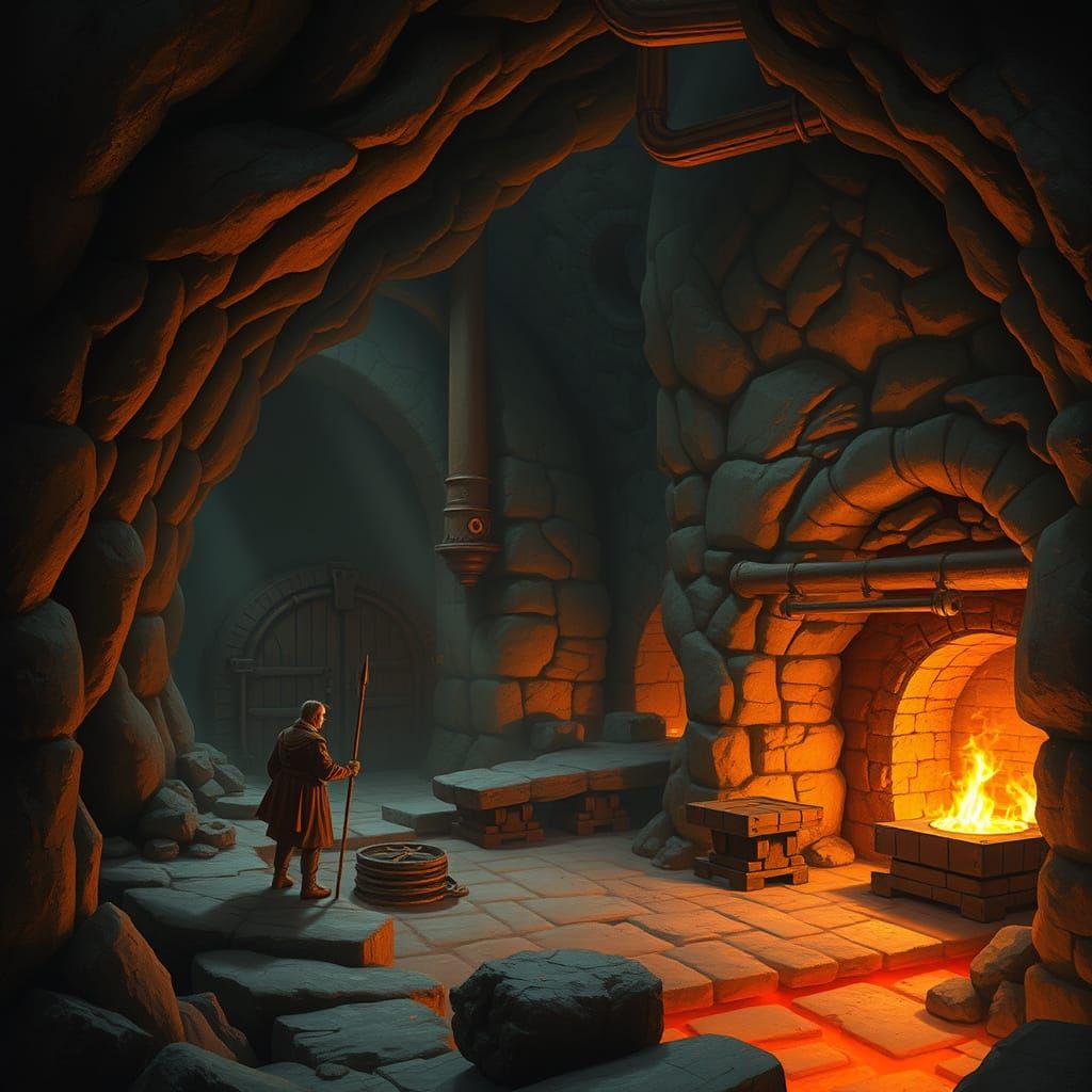 Forged in Geothermal Fire: Ancient Forge Complex in Lava-Car...