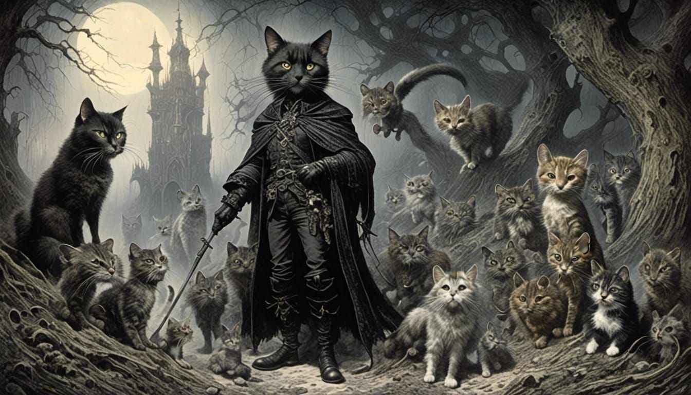 Grotesque Creature in Grim Style