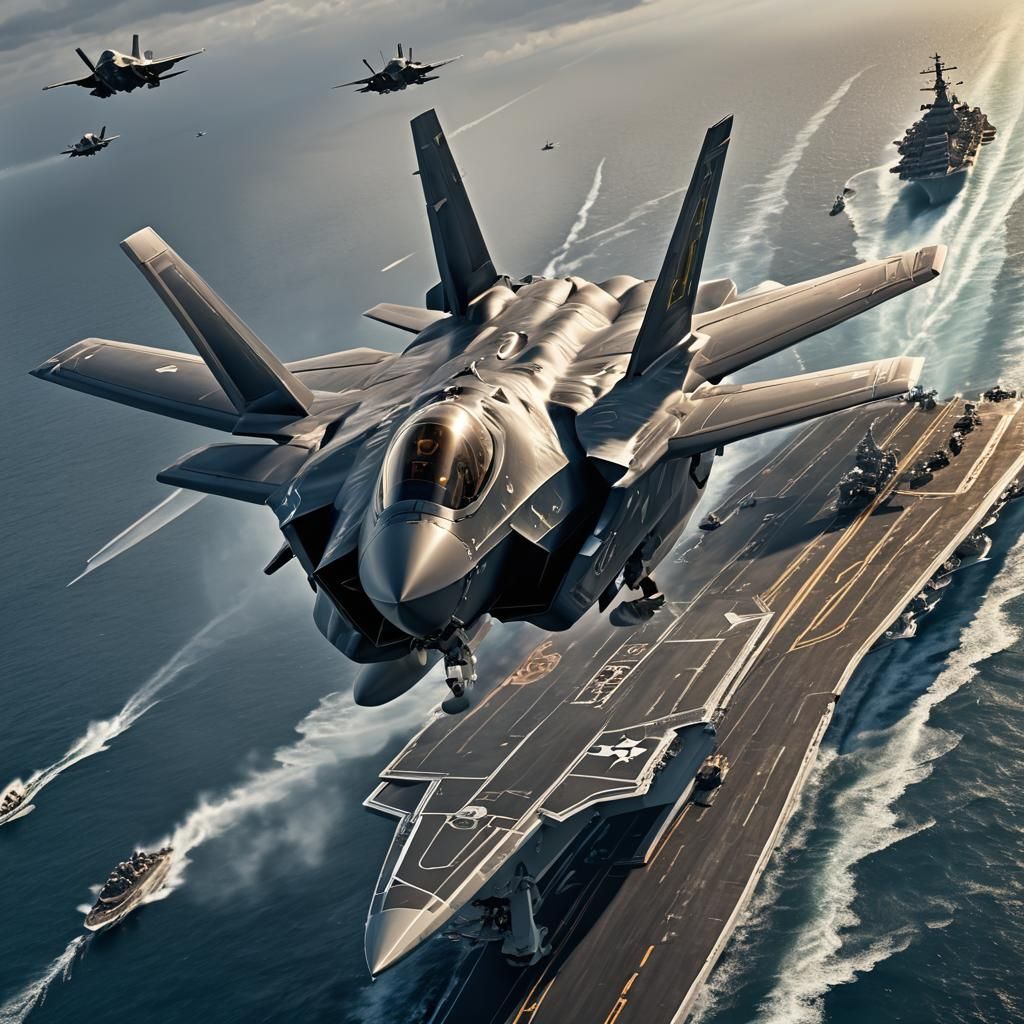 Pope Flies F-35 in Detailed Matte Painting