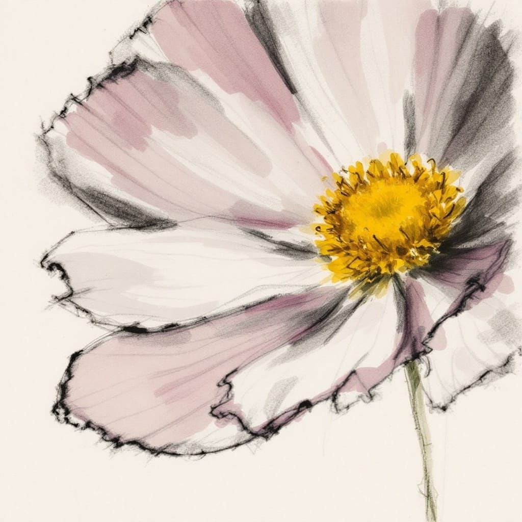 Whispers of Ephemeral Beauty in Charcoal