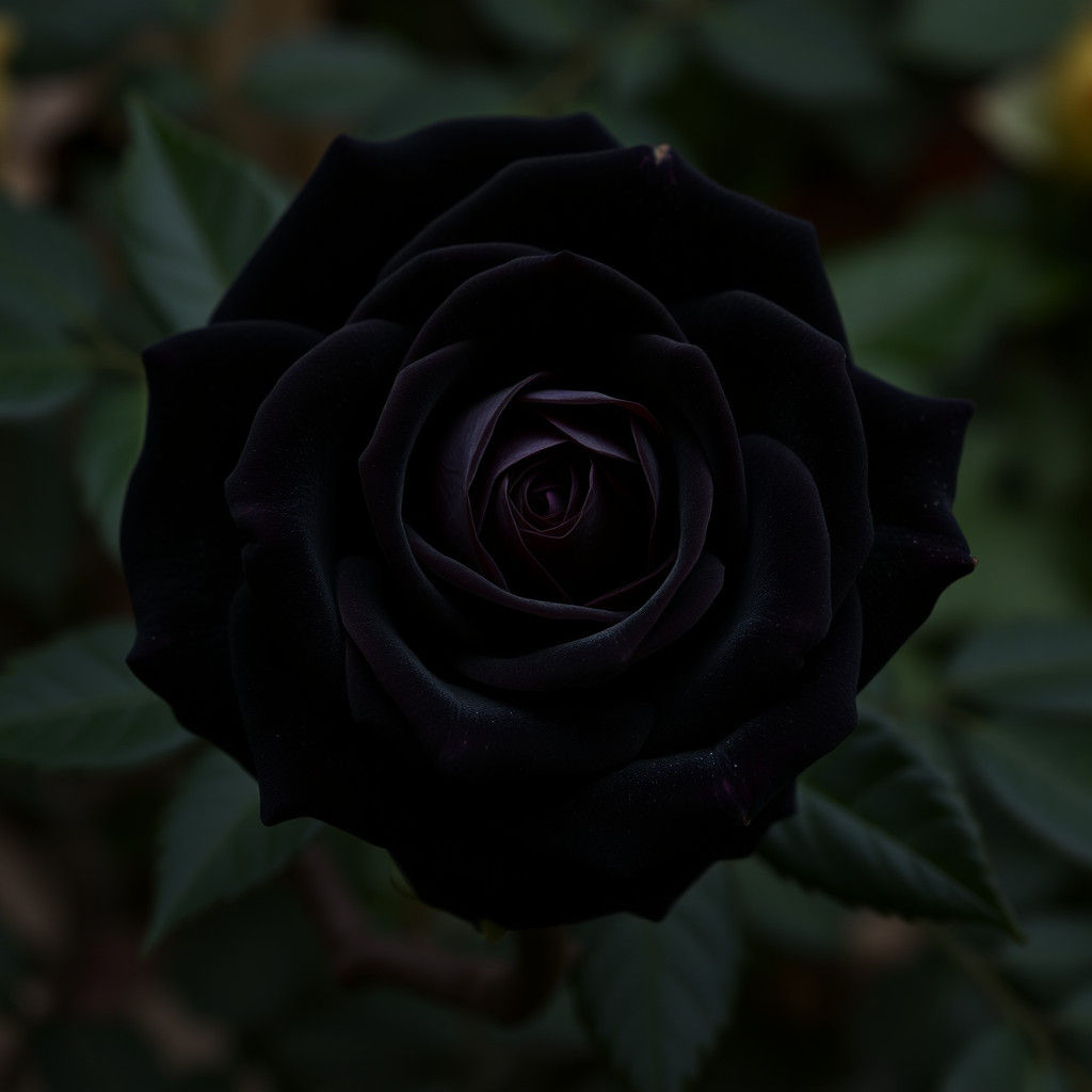 Elegant Black Rose: An AI Interpretation