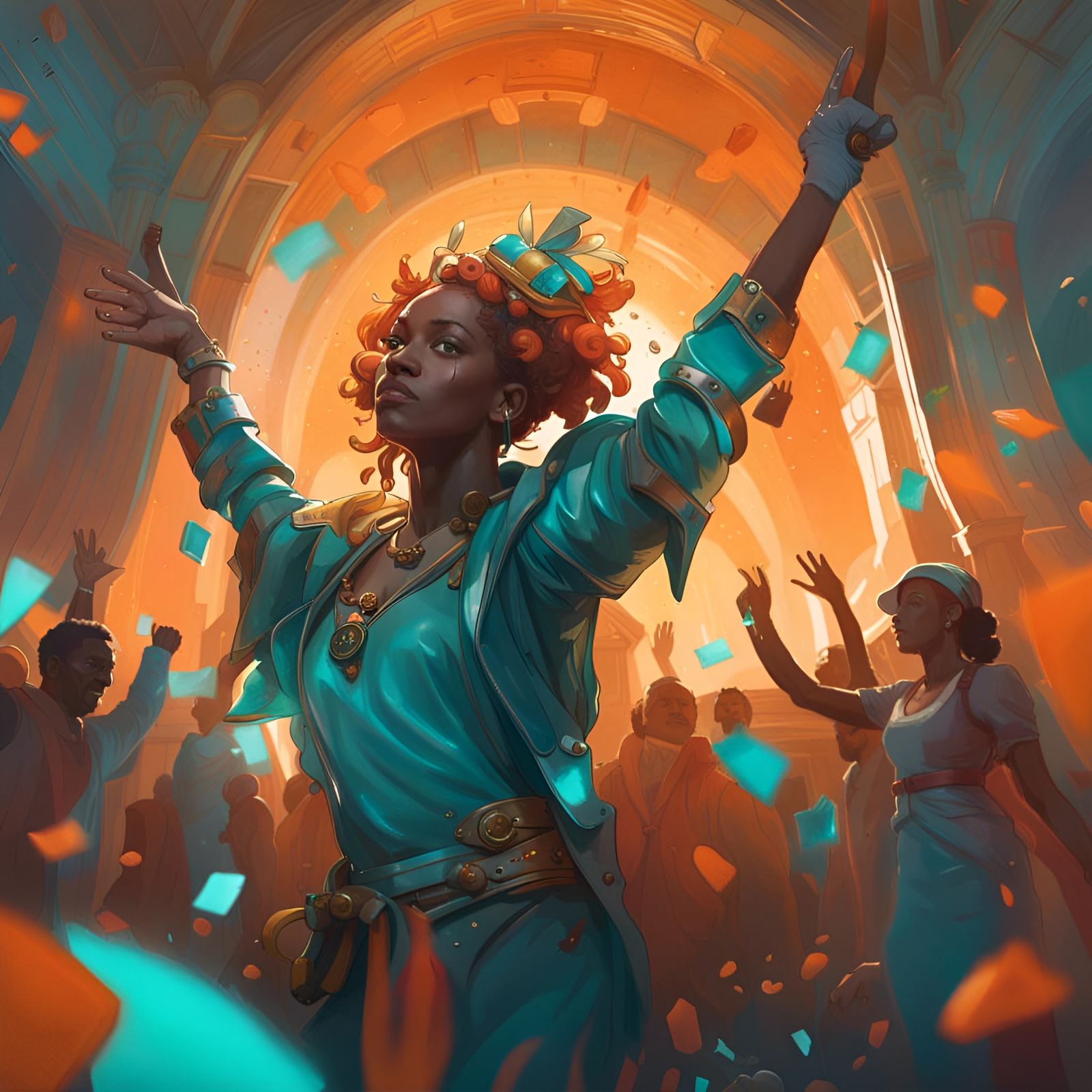 Weekend Celebration Art in Dynamic Lighting