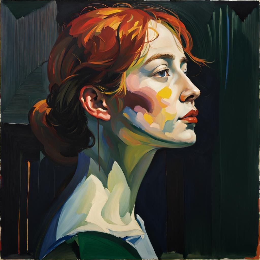 Abstract Color Field Painting in Fauvist Style