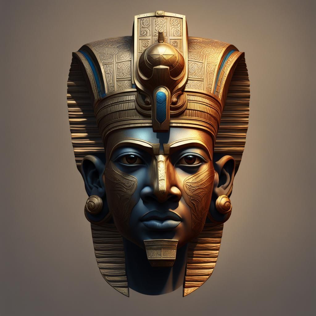 Pharaoh Memphis: Hyperrealistic Splash Art Concept