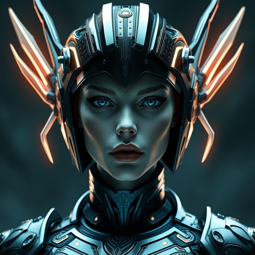 Cyberpunk Superhero Aetherion Exudes Power and Mystery in Hy...