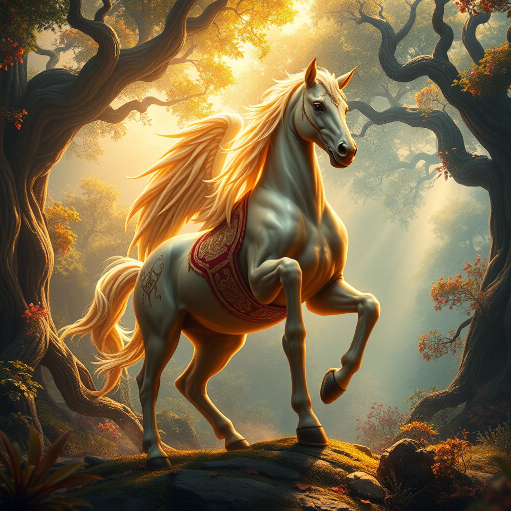 Majestic Light Centaur in Fantastical Realm