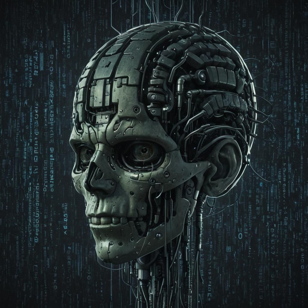 Binary Code Dream glitchcore cyberpunk dieselpunk brain erod...