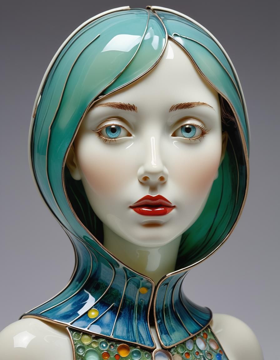 Enameled Glass Figurine: A Delicate Artwork