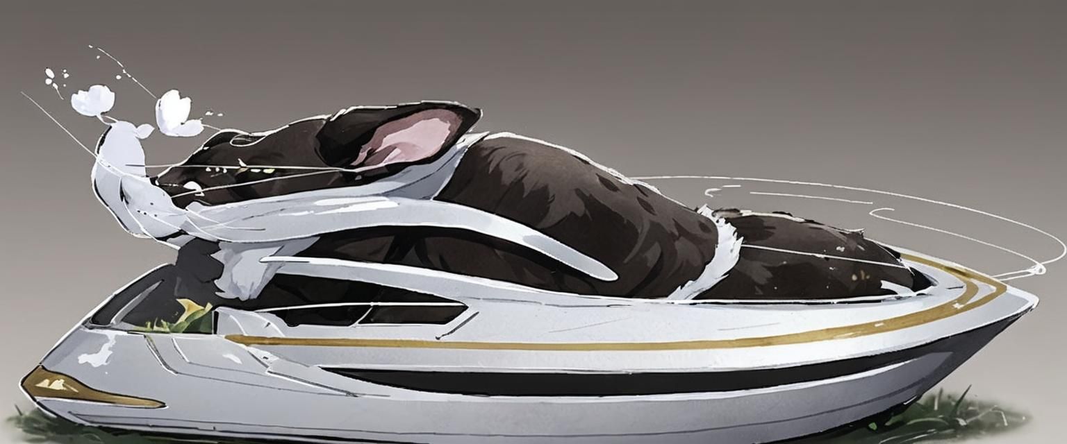 Anime Portrait of Labrador Puppy in Meadow