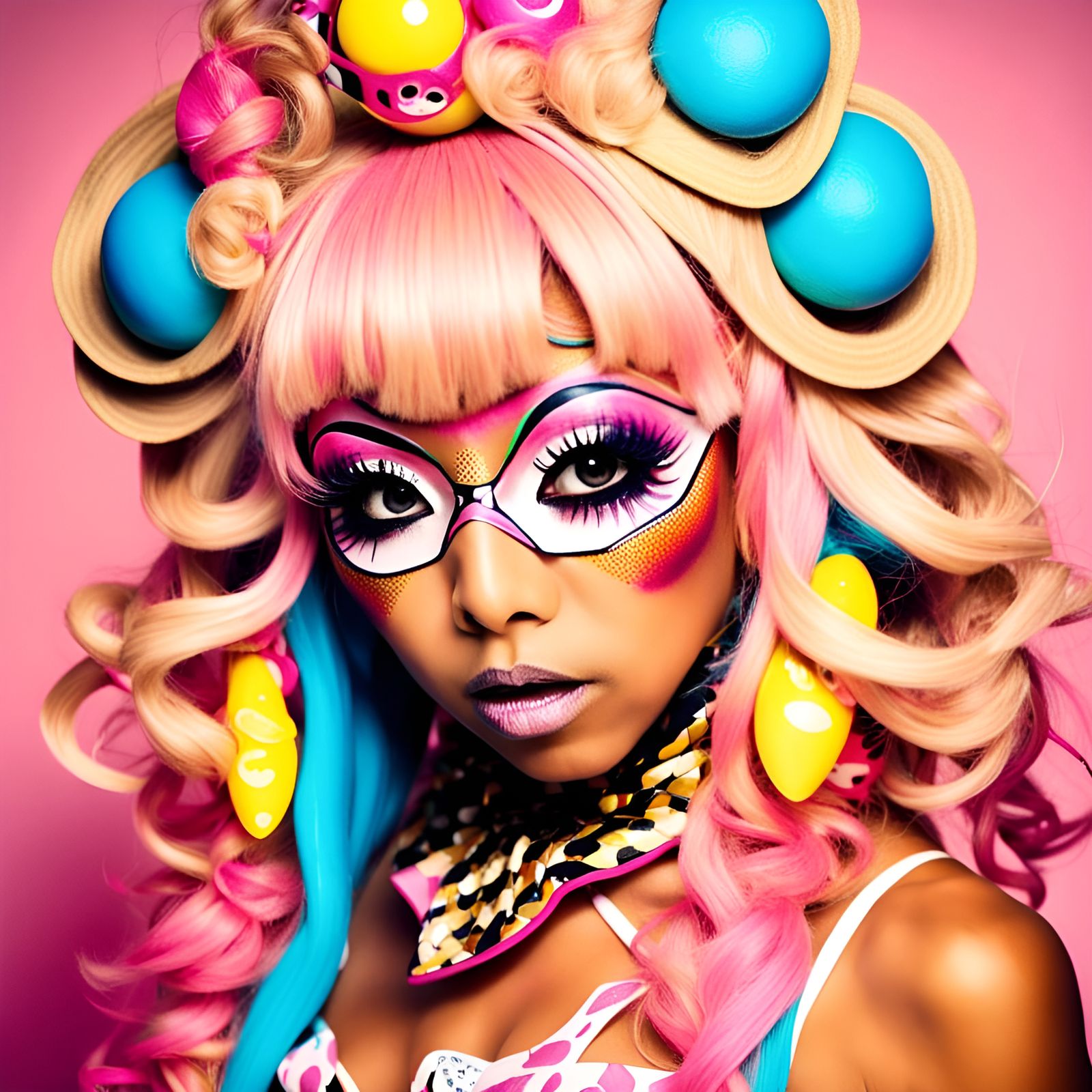 Japanese Ganguro Girl in Magazine Style