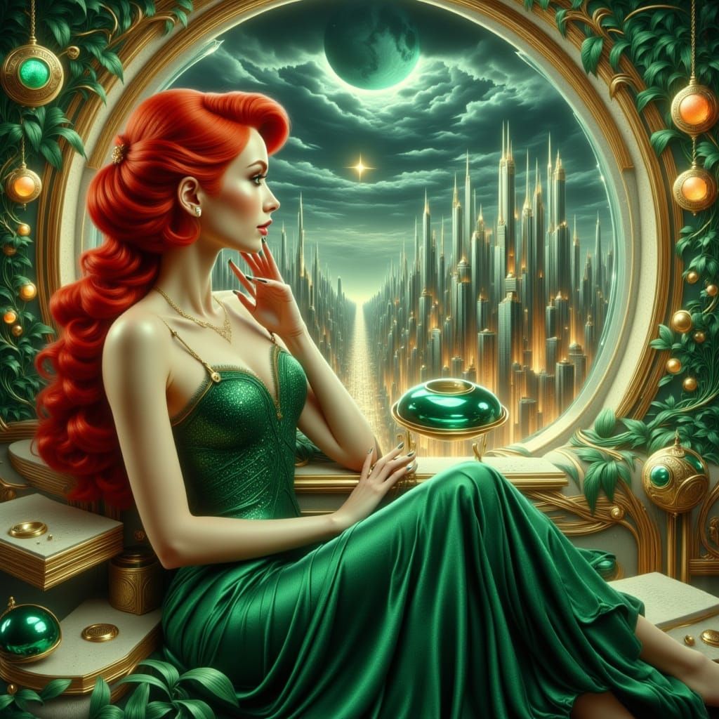 <lora:Beautiful Madness:1.0> <lora:Building Madness:1.0> <lora:Building Magic:1.0> Art Deco illustration. A glamorous re...