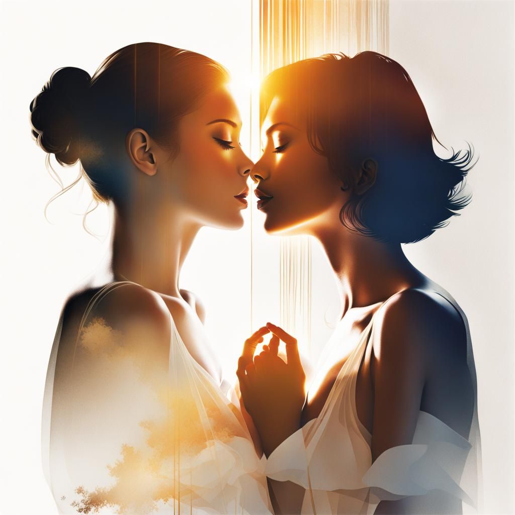 Double Exposure: Sapphic Embrace in Four Seasons