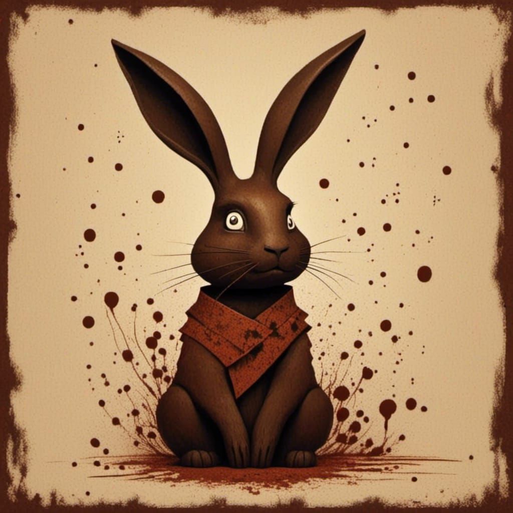 Chocolate Rabbit with Pop Art Influences