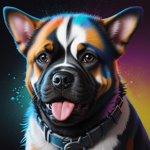 puppy with his tongue out
