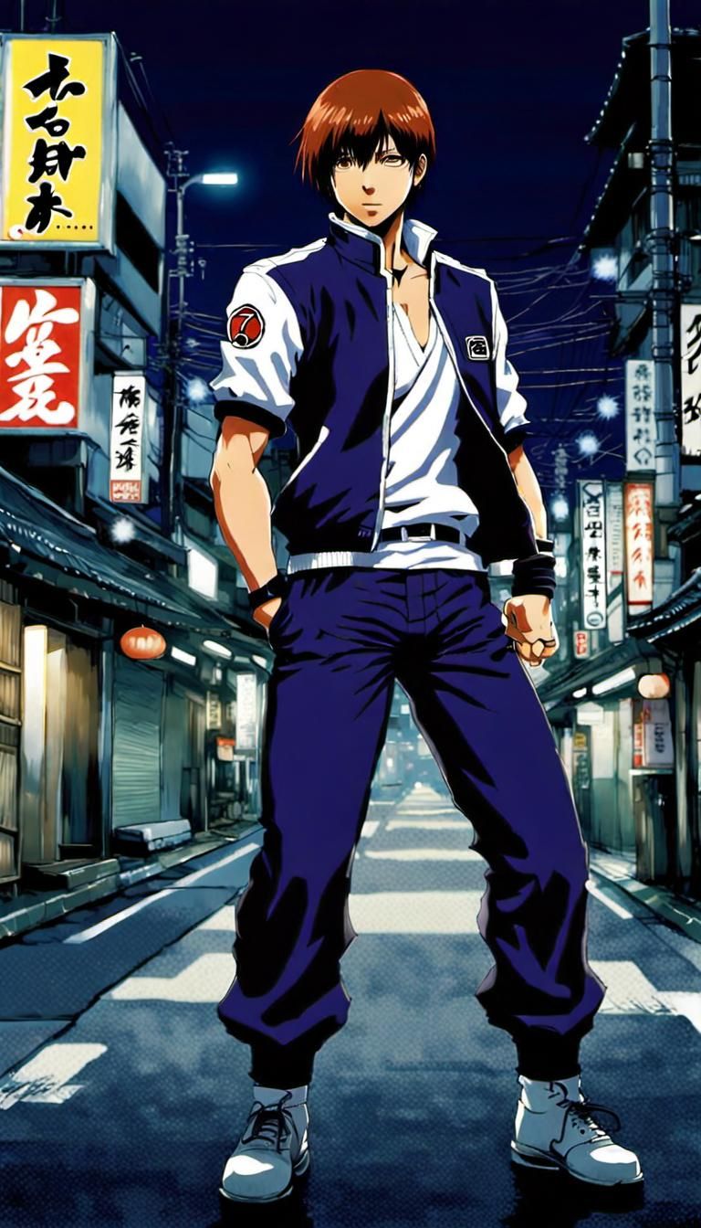 Kyo Kusanagi at Esaka