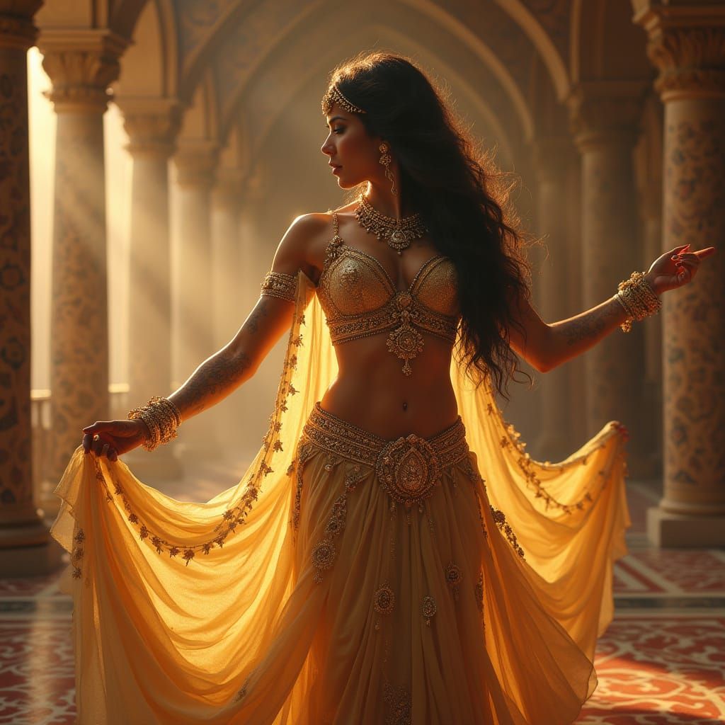 Ethereal Dancer in Regal Splendor
