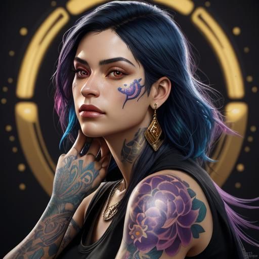 Puerto Rican Woman Portrait in Hyperrealistic Digital Art