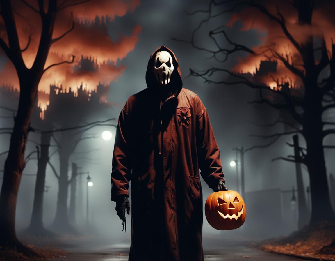 Ghostface in Silent Hill: Halloween Horror Film Still