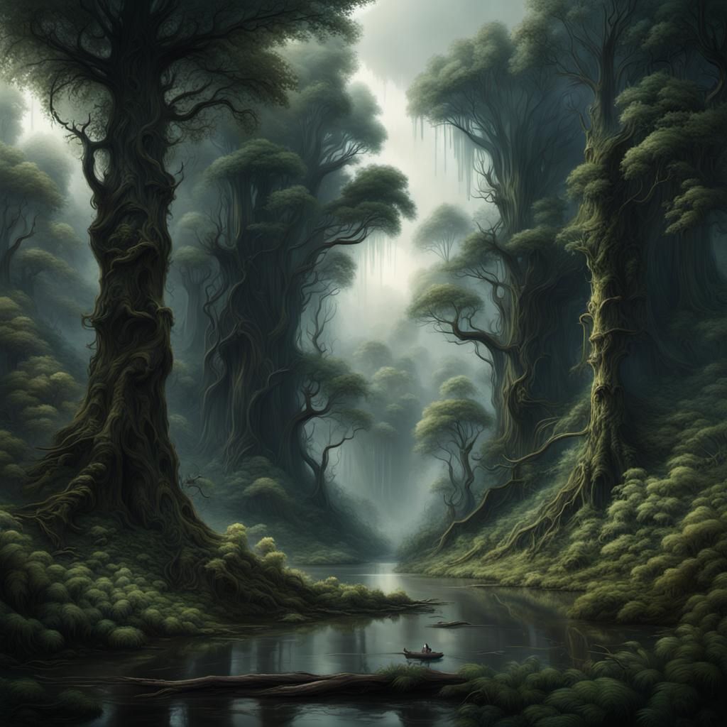 Sorrowful Forest: Epic Cinematic Digital Matte Painting