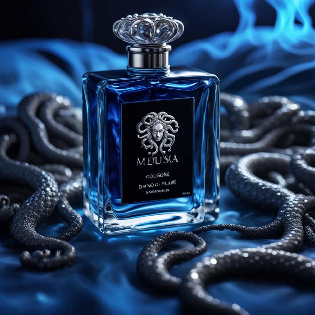 Medusa Cologne in Diamond Bottle on Flames