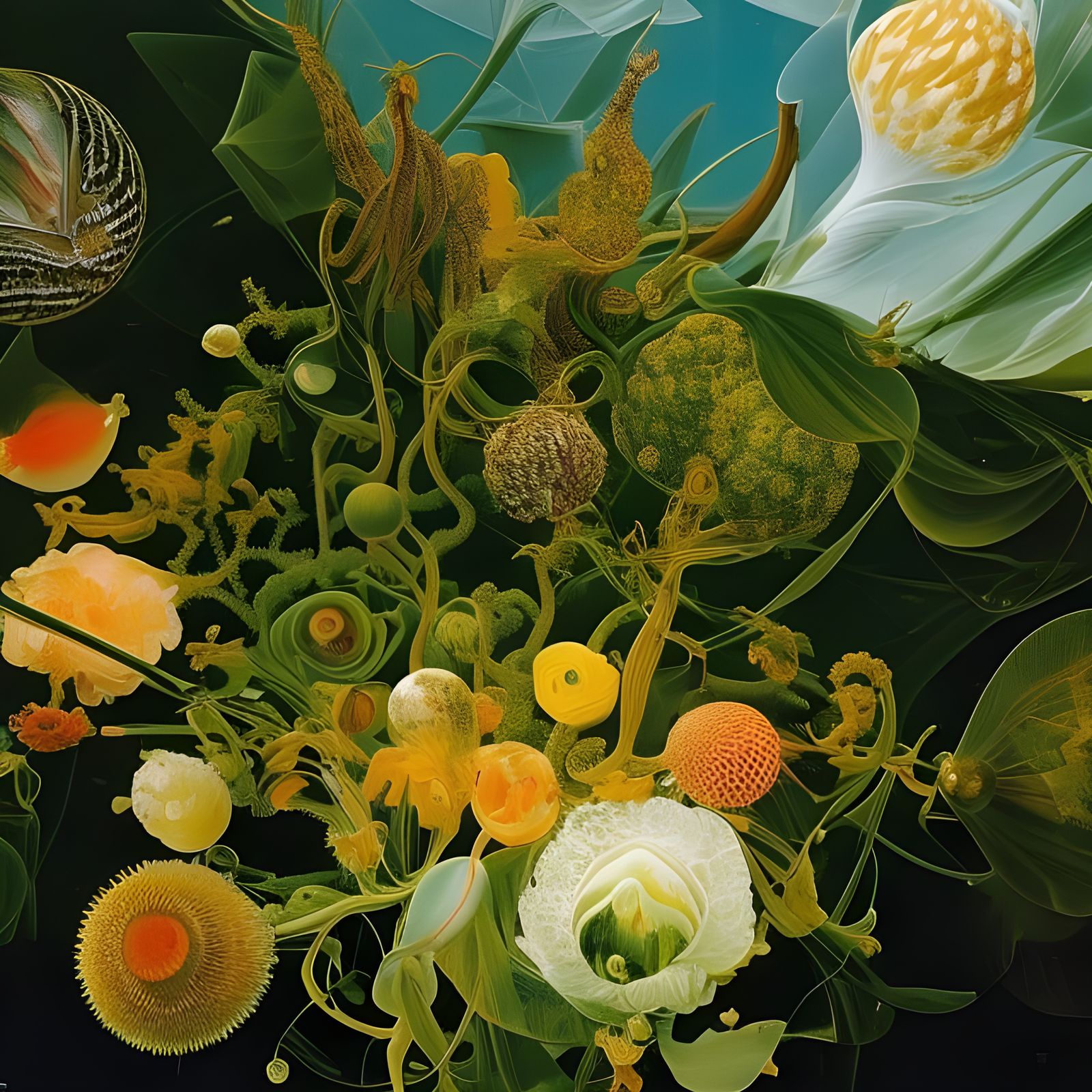 Surreal Fractalscape Inspired by Freud's Portraits