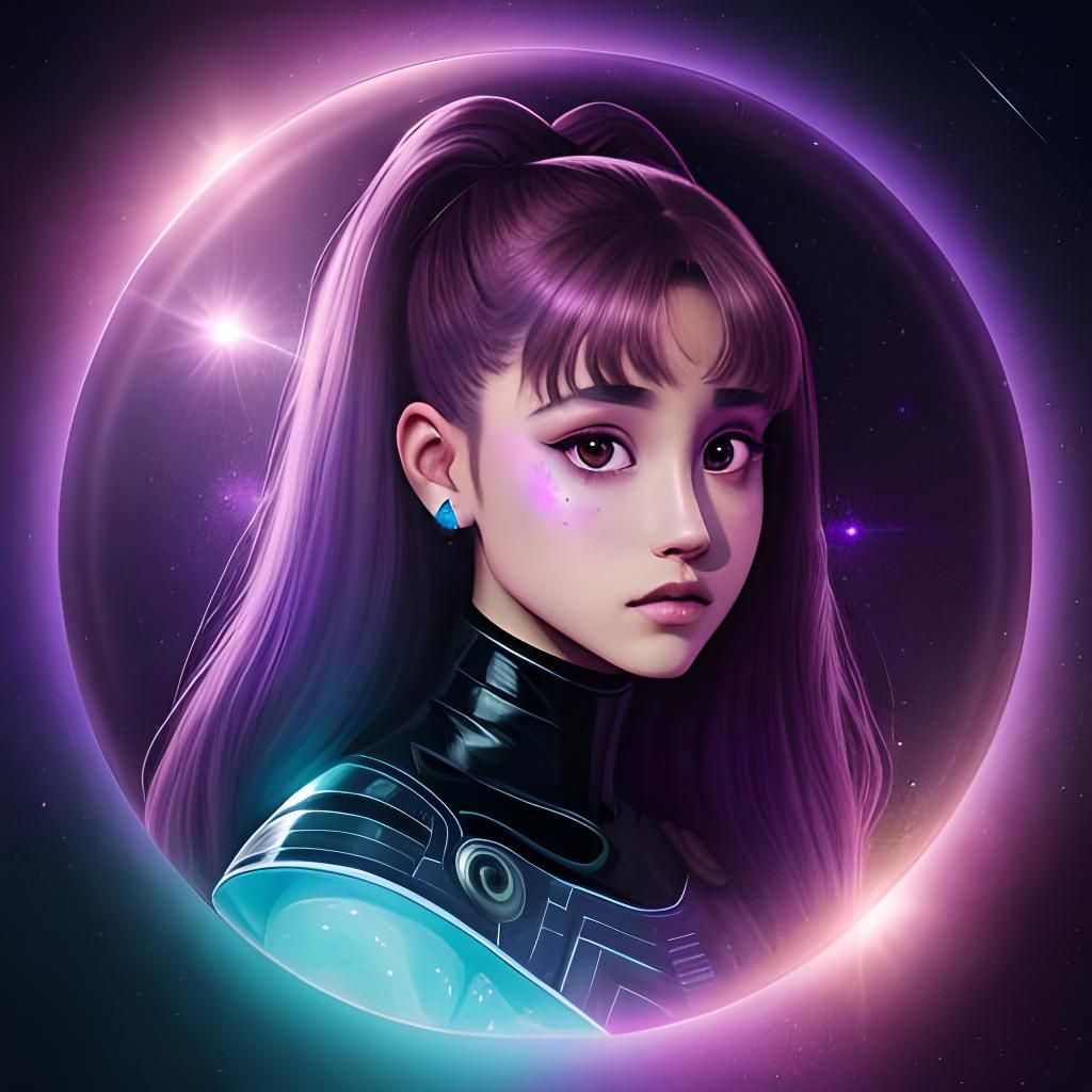 Ariana Grande in Nebula Night Double Exposure