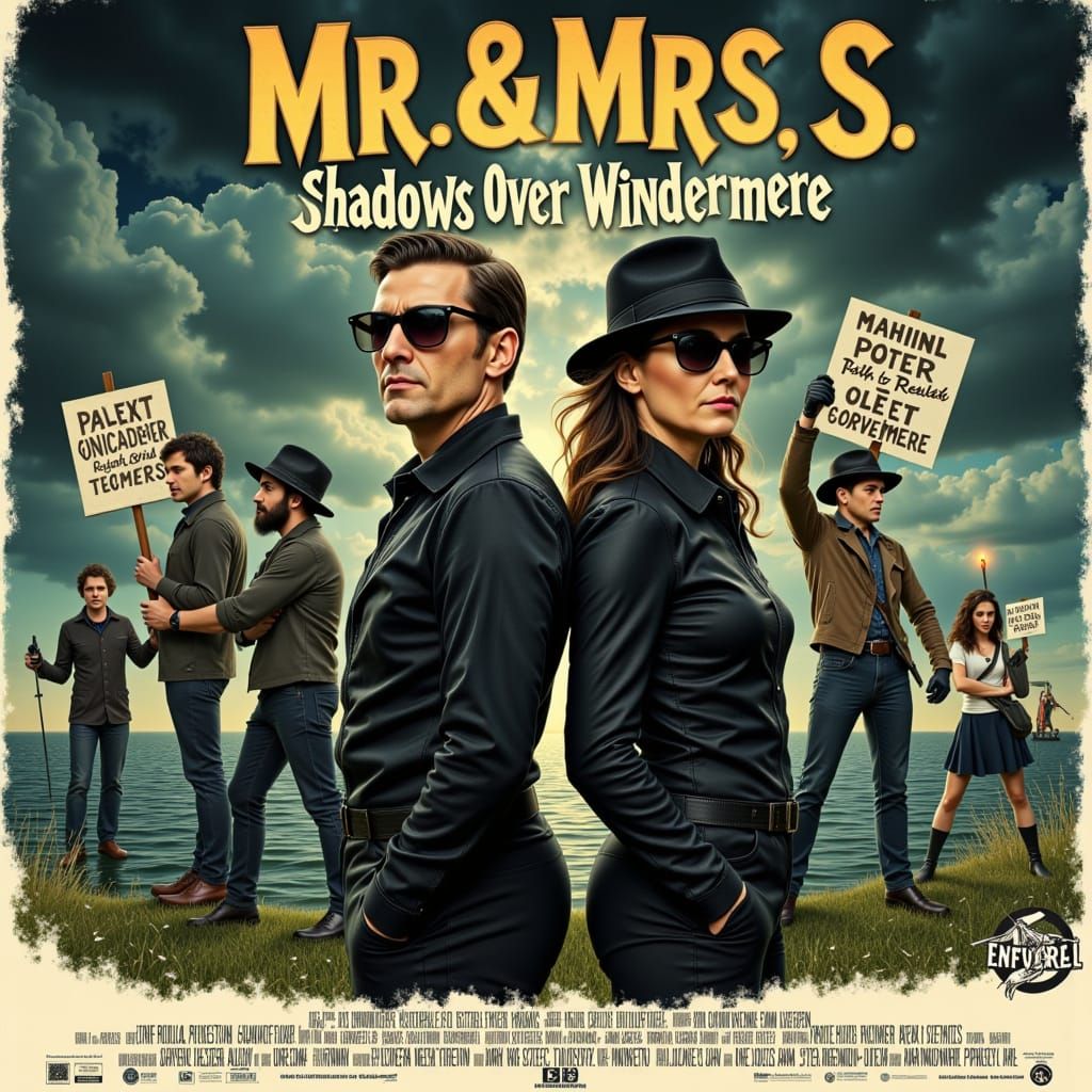 Spy Movie Poster: Mr. & Mrs. S Shadows Over Windermere