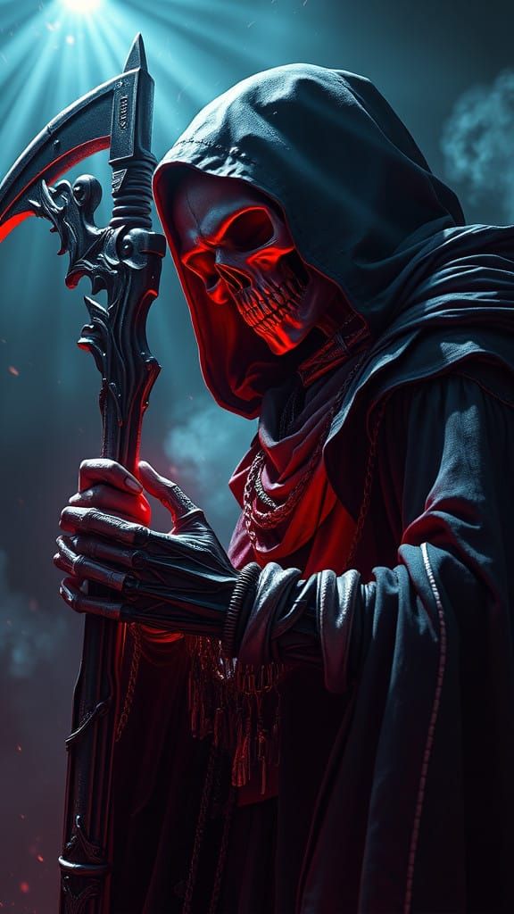 Love as the Grim Reaper in Epic Hyper-Realistic Surrealism