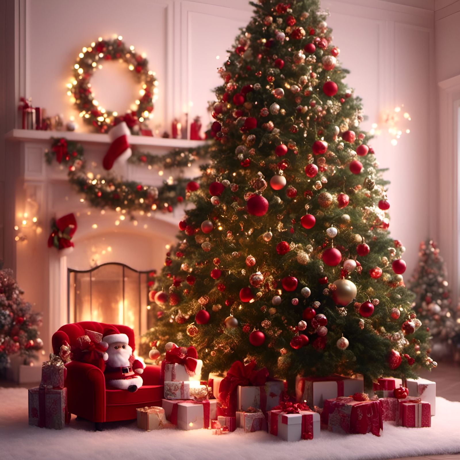 Festive Christmas Scene with Cheerful Theme