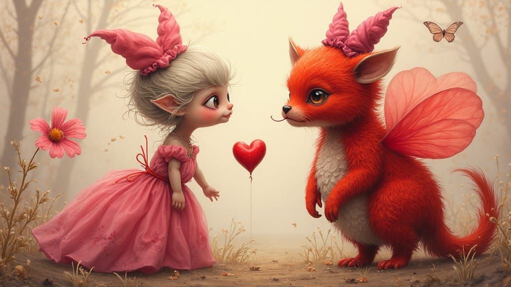 Whimsical Ladies Gathering in Artistic Style