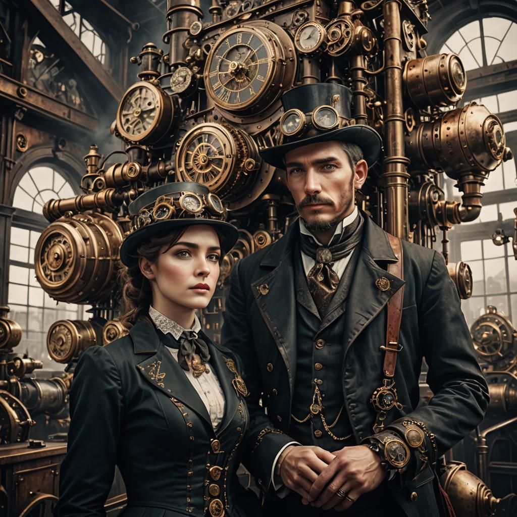 Steampunk World with Clockwork Creatures and Steam Power