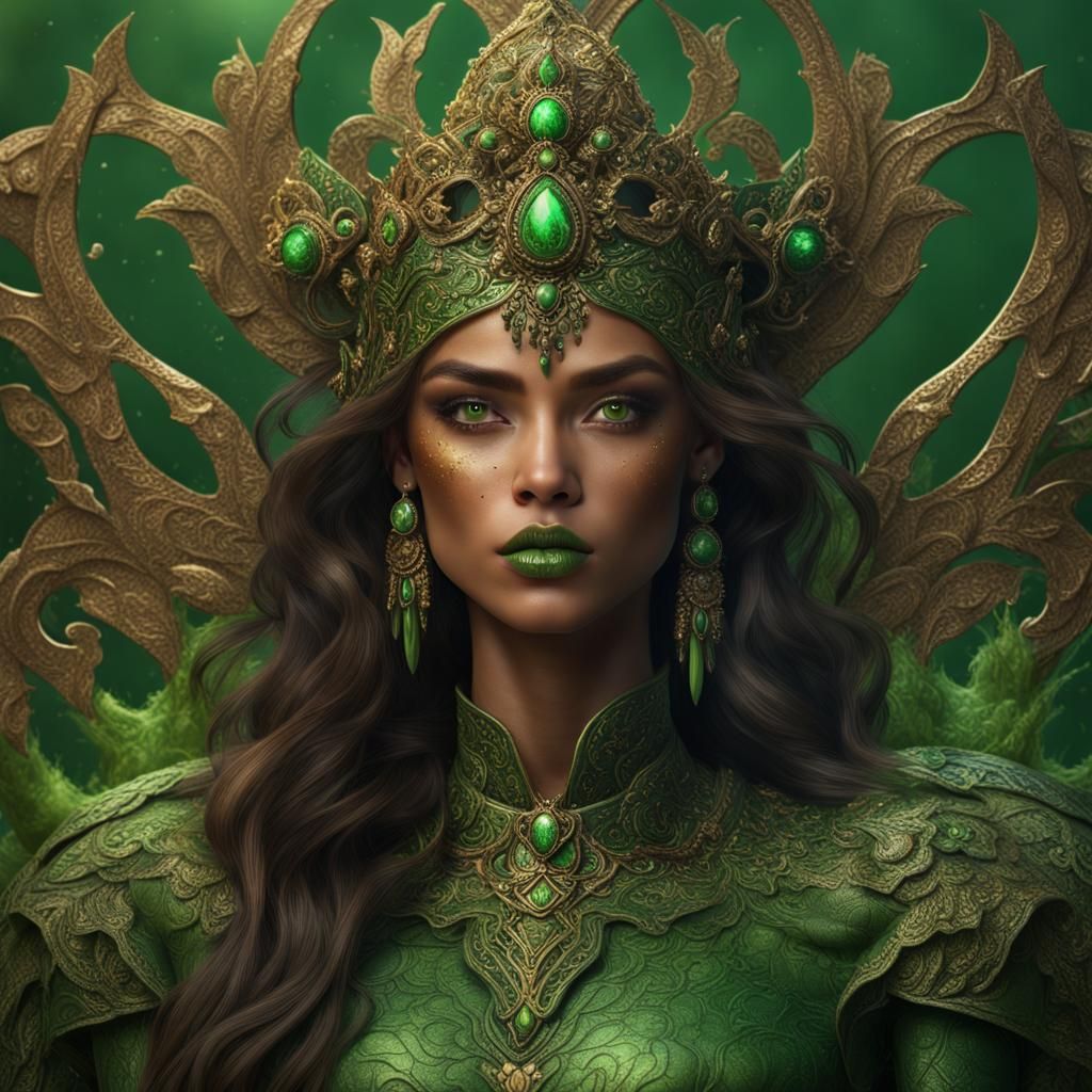 Fantastical Portrait of Earth's Young Queen