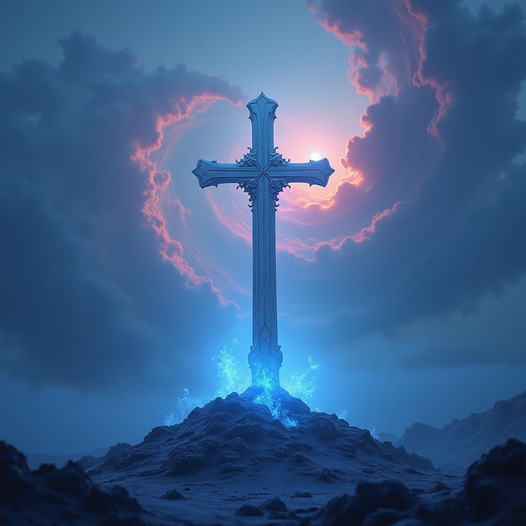 Ethereal Stake in Mystical Landscape: Matte Painting