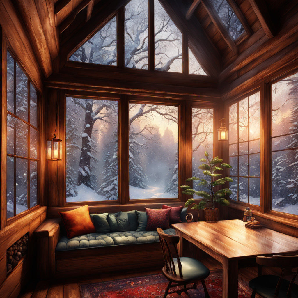 Whimsical Winter Retreat in Vibrant Colors