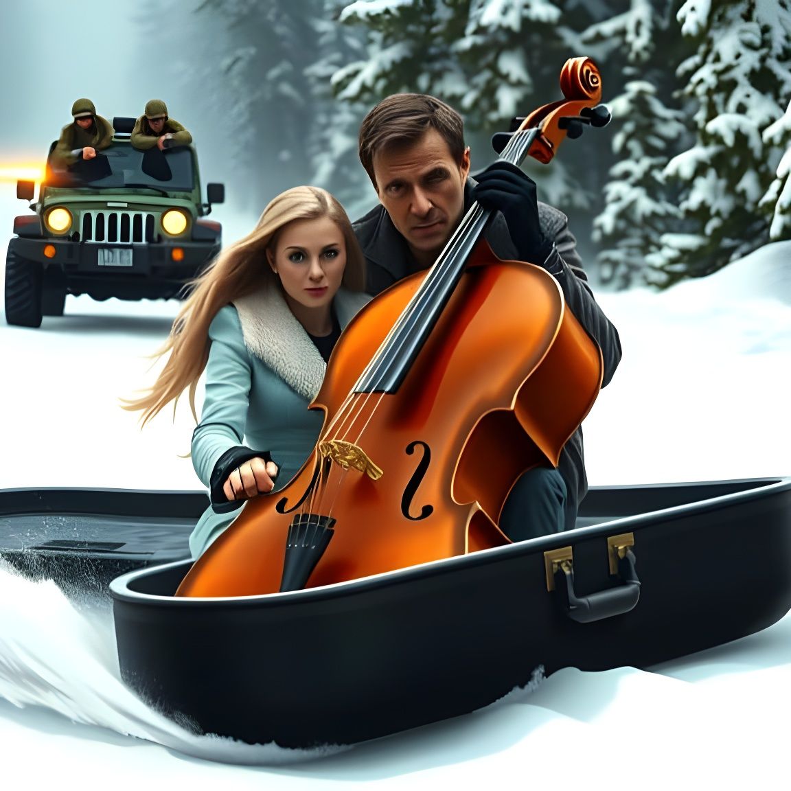 James Bond and Kara in a Rugged Winter Escapade