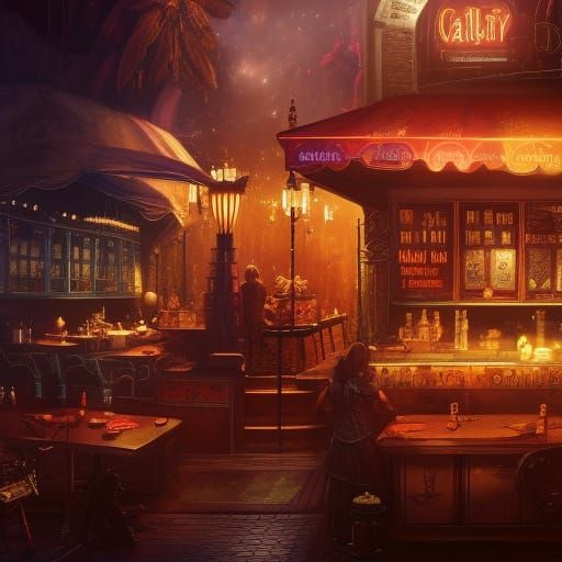 Fantastical Matte Painting in Deep Color, 8K