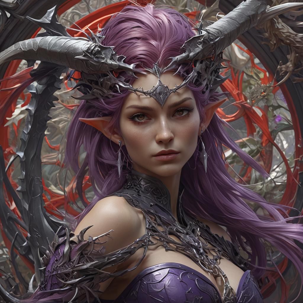 Wyvern Queen in Dark Fantasy Style