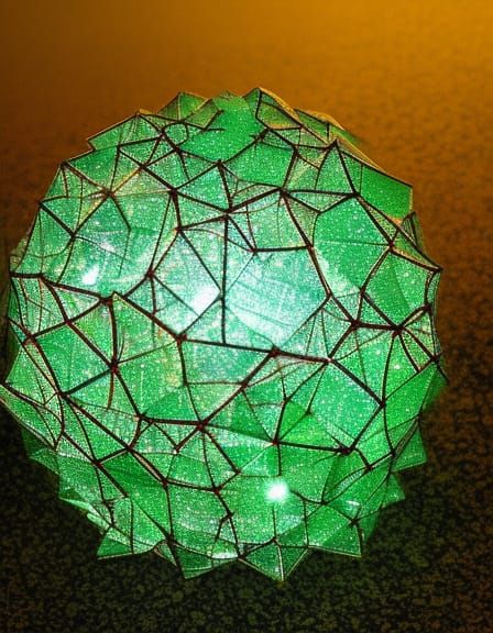 Glowing Dodecahedron Flakes in Glass Tubes
