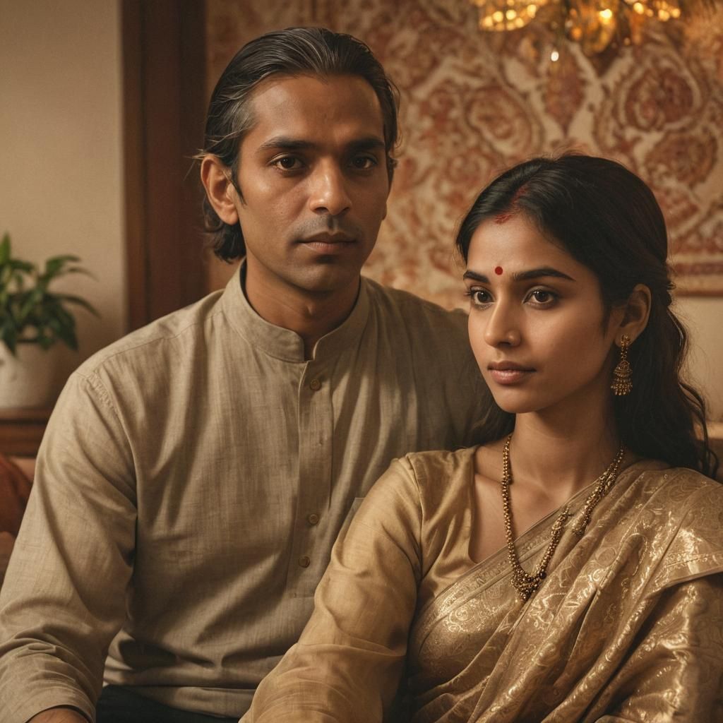 Cinematic Portrait of Hindu Couple
